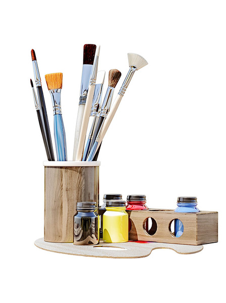 Brushes And Water Paints Stands
